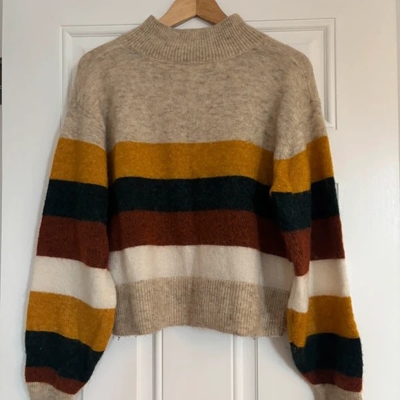 & Other Stories Multicolor Striped Turtleneck Sweater - Picture 2 of 5